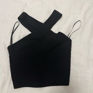 Babaton net crossover tank top